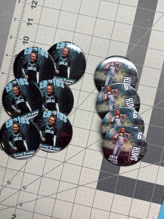 Custom Athlete Photo Pins – Game Day Keepsakes