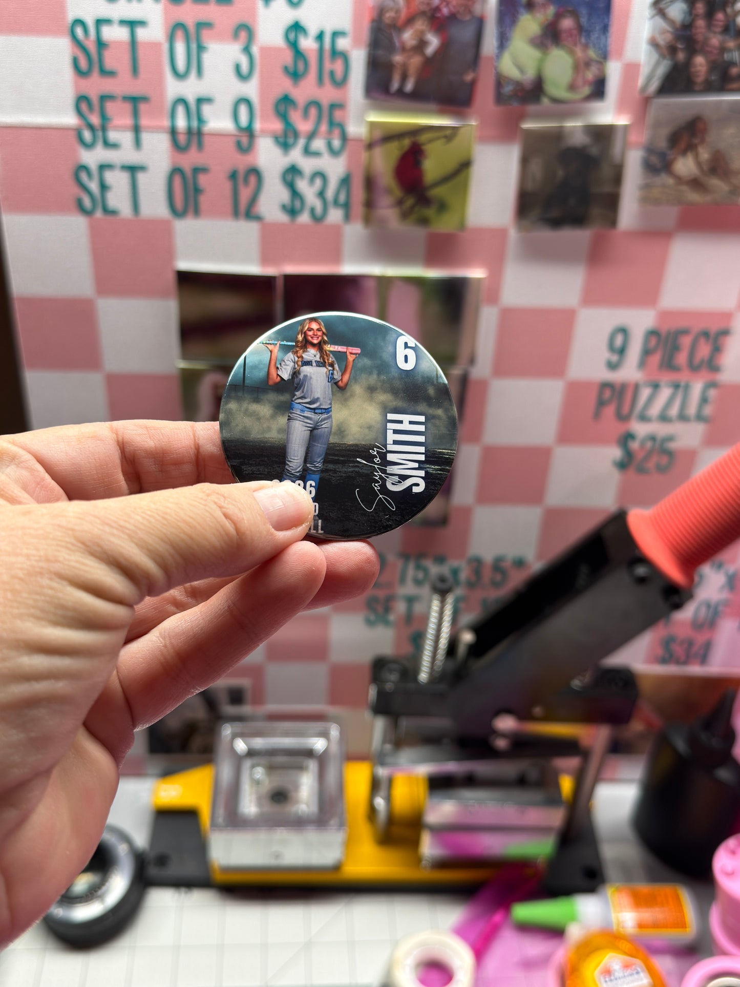 Custom Athlete Photo Pins – Game Day Keepsakes